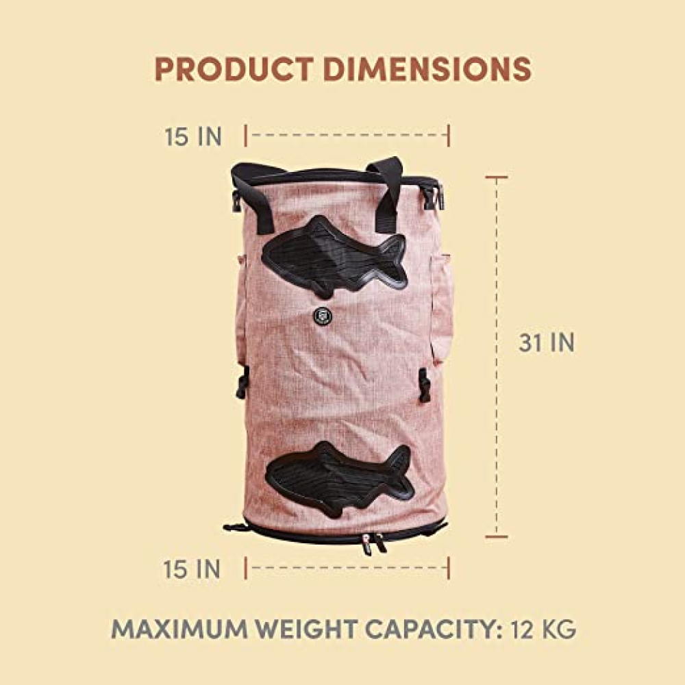 Fofos Comfort 2 in 1 Tunnel & Carrier for Pets (Light Pink)