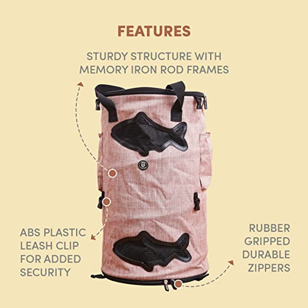 Fofos Comfort 2 in 1 Tunnel & Carrier for Pets (Light Pink)