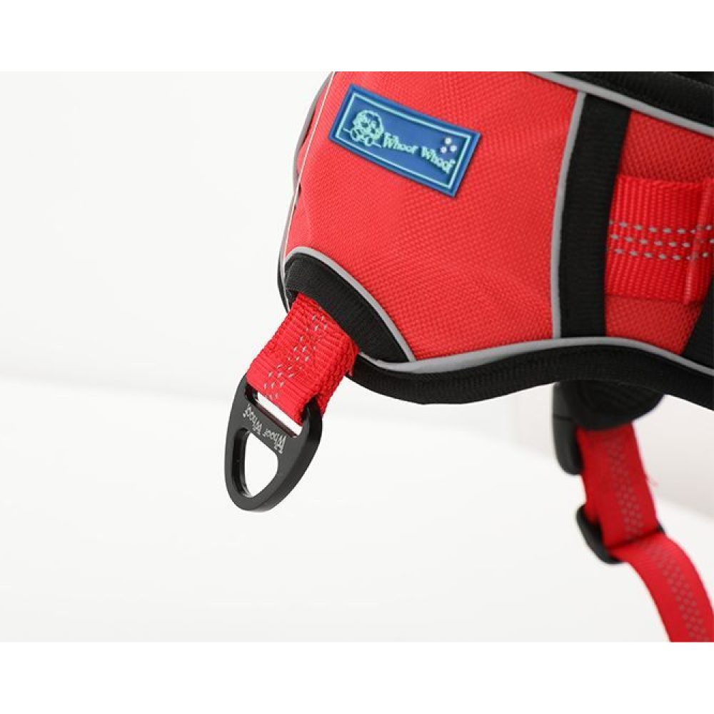 Whoof Whoof Chocker Fully Padded Harness for Dogs (Red)