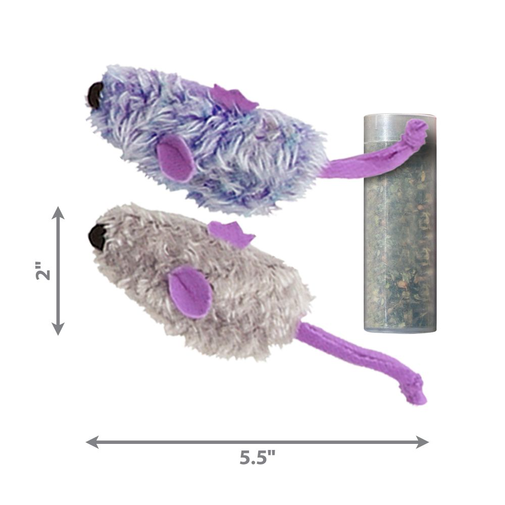 Kong Refillable Mouse Catnip Toy - Pack Of 2