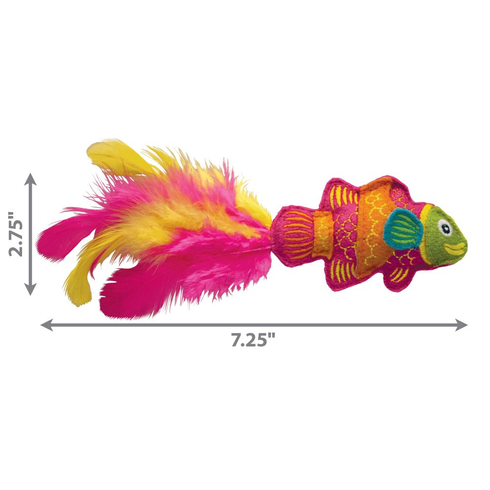 Kong Tropics Fish Pink Catnip Toy