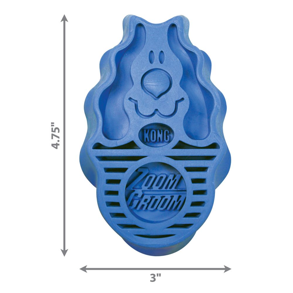 Kong Zoom Groom Boysenberry Brush for Dogs