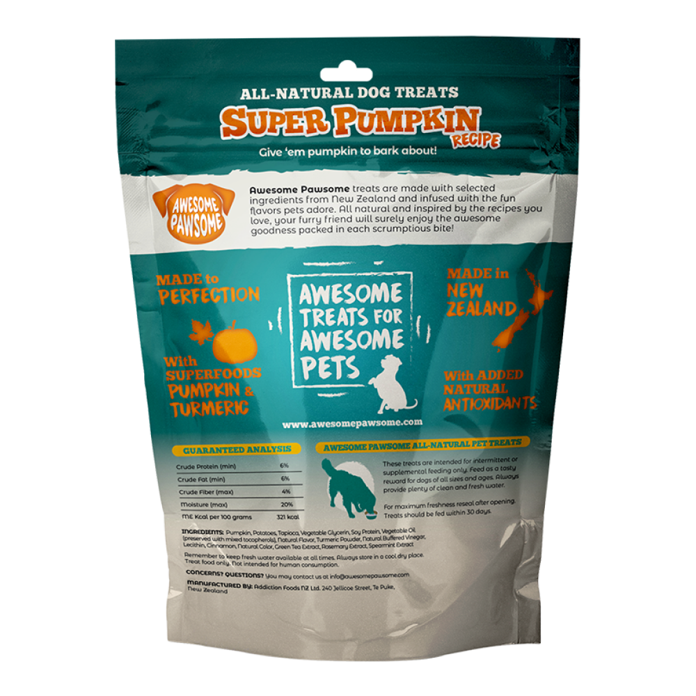 Awesome Pawsome Super Pumpkin All-Natural Grain-Free Treats