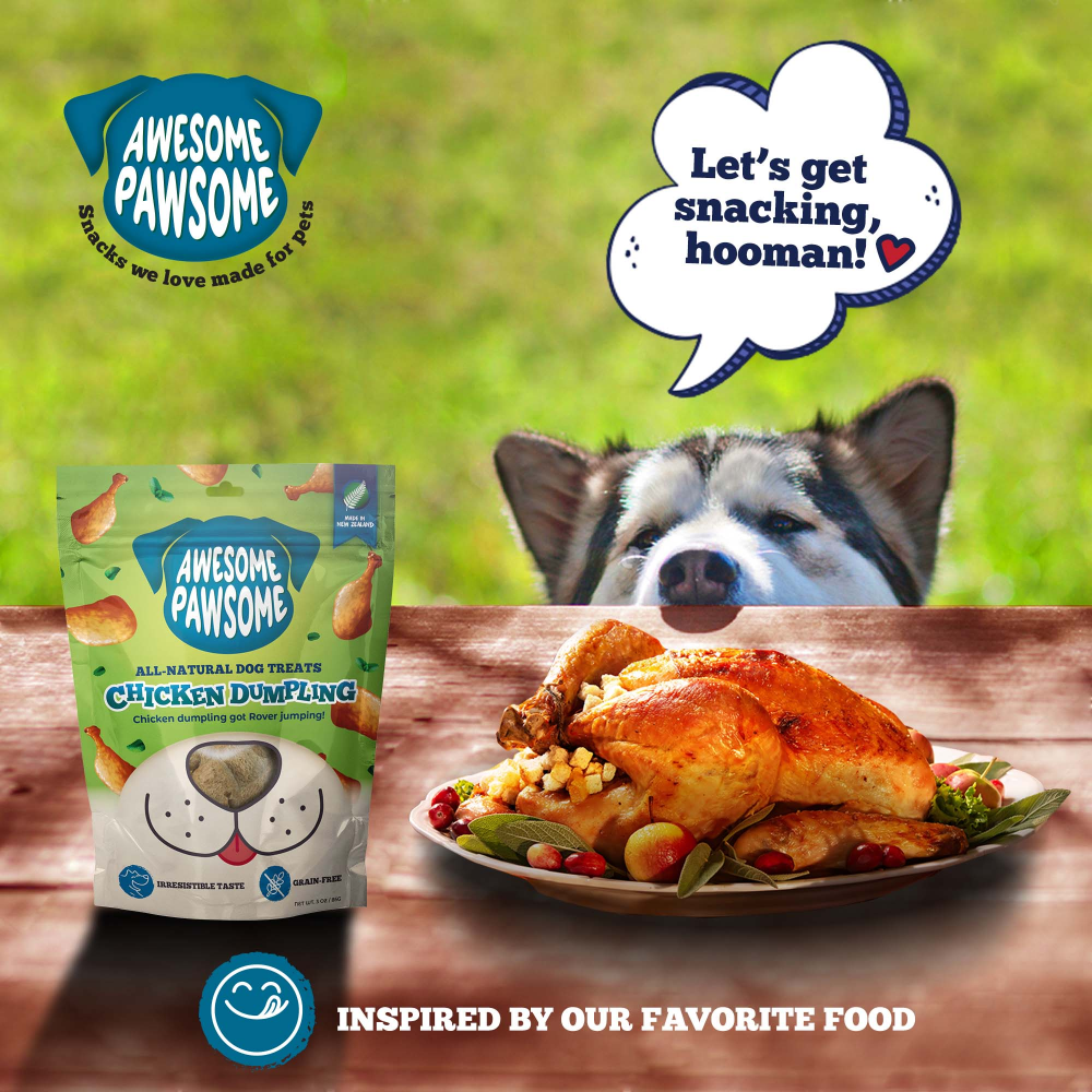 Awesome Pawsome Chicken Dumpling All Natural Grain Free Dog Treats