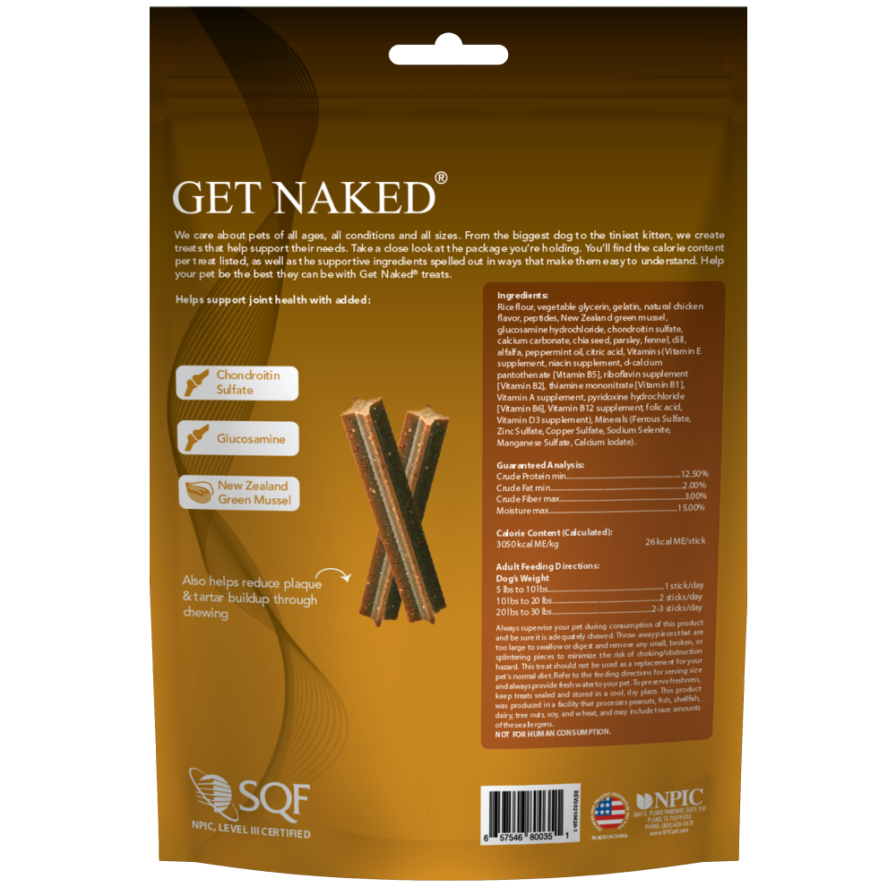 Get Naked Chicken Flavour Joint Health Dog Treats