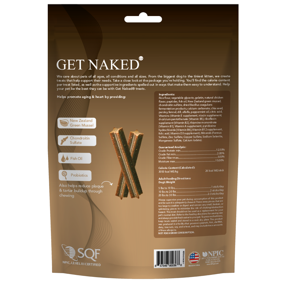 Get Naked Chicken Flavour Senior Health Dog Treats