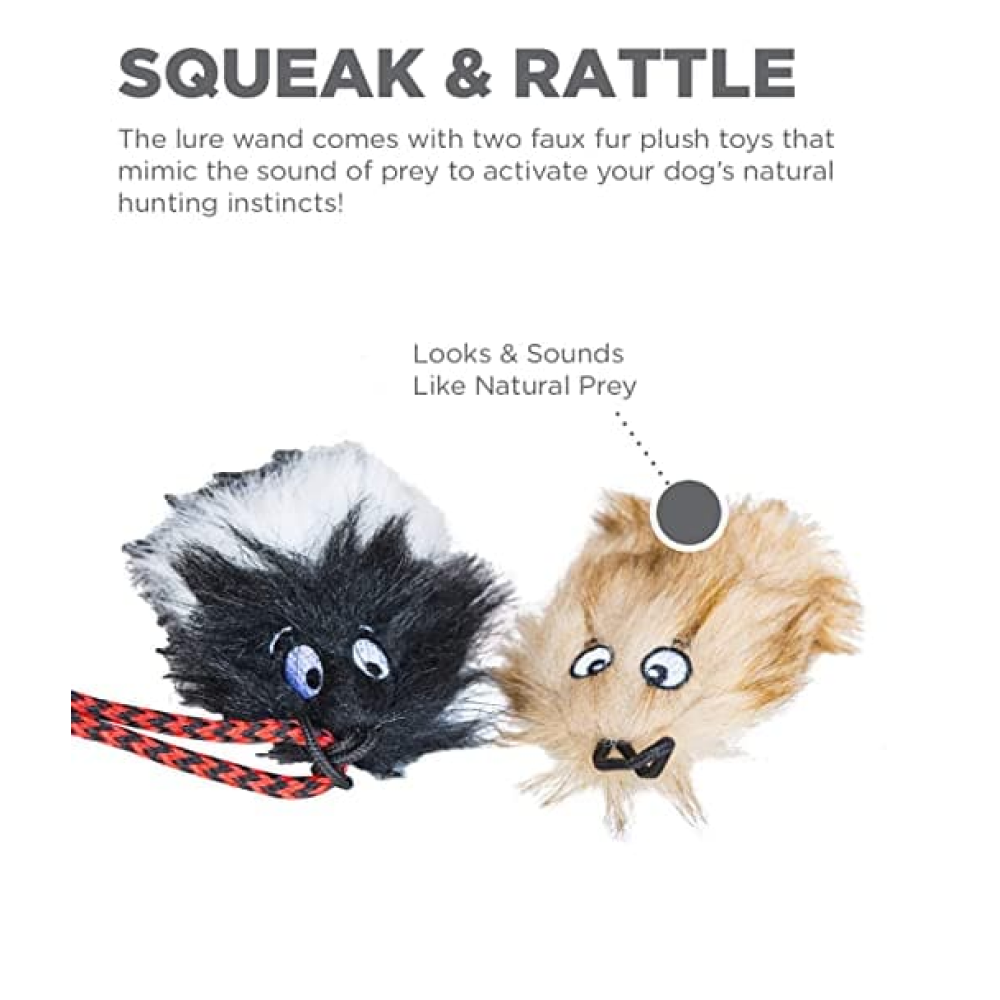 Outdoor Hound Tail Teaser with Refill Interactive Dog Toy