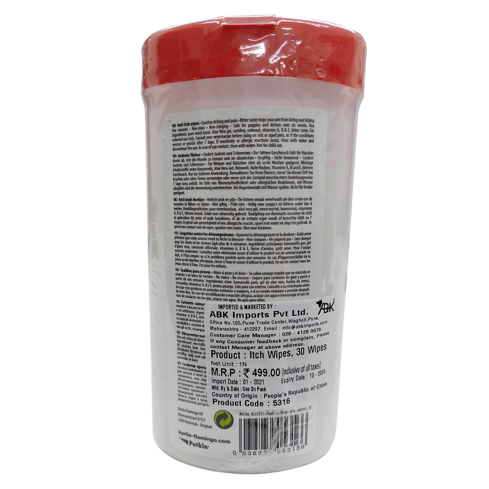 Petkin Itch Wipes for Pets