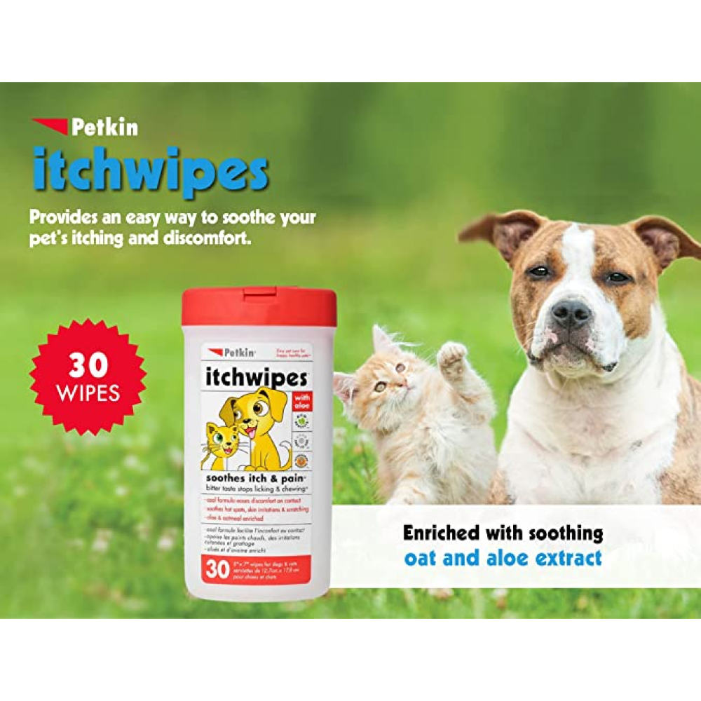Petkin Itch Wipes for Pets