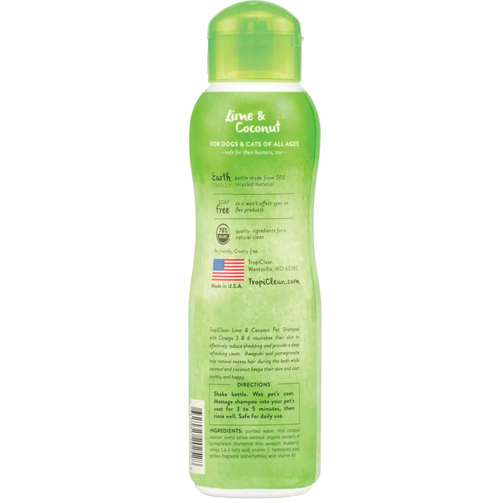 Tropiclean Lime & Coconut Shed Control Shampoo for Pets