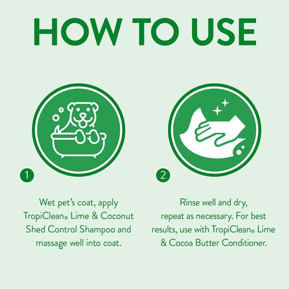 Tropiclean Lime & Coconut Shed Control Shampoo for Pets