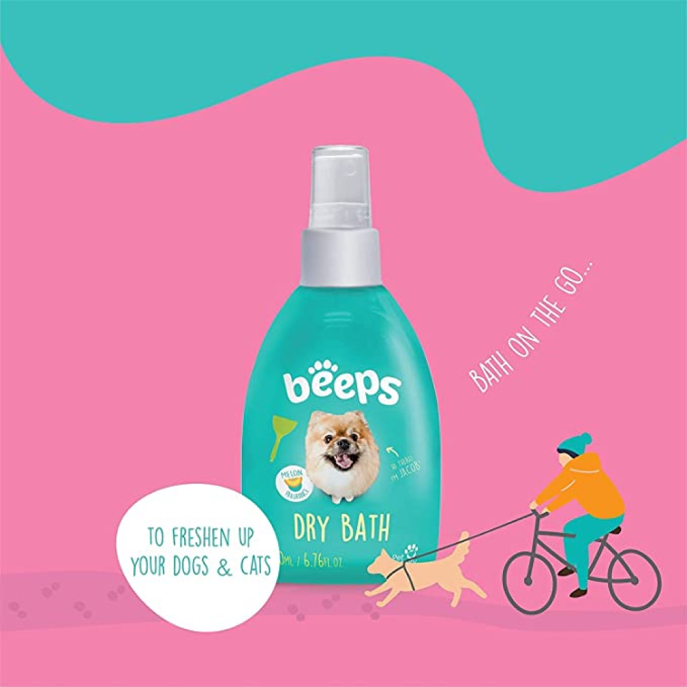 Beeps Dry Bath Spray for Dogs