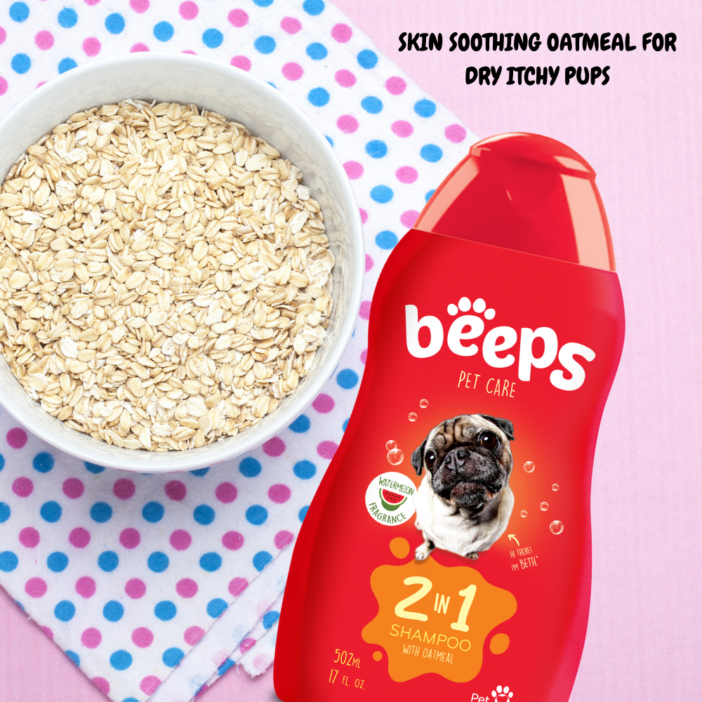 Beeps 2 in 1 Oatmeal Shampoo for Dogs