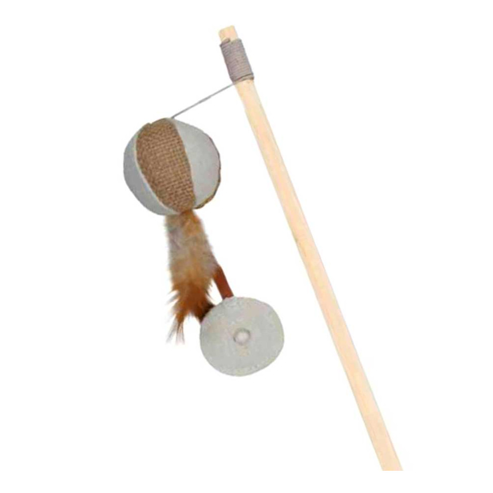 Trixie Playing Rod with Ball & Feathers Toy for Cats