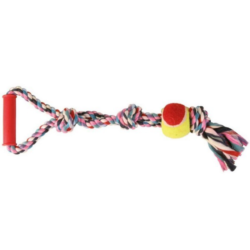 Trixie Playing Rope with Tennis Ball Toy for Dogs