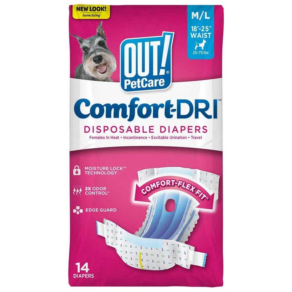 OUT! Disposable Female Dog Diapers (14 pcs)