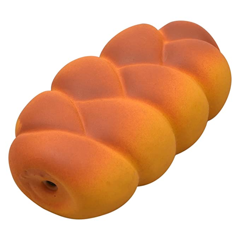 Glenand Active Latex Squeaky Braided Bread Toy for Dogs