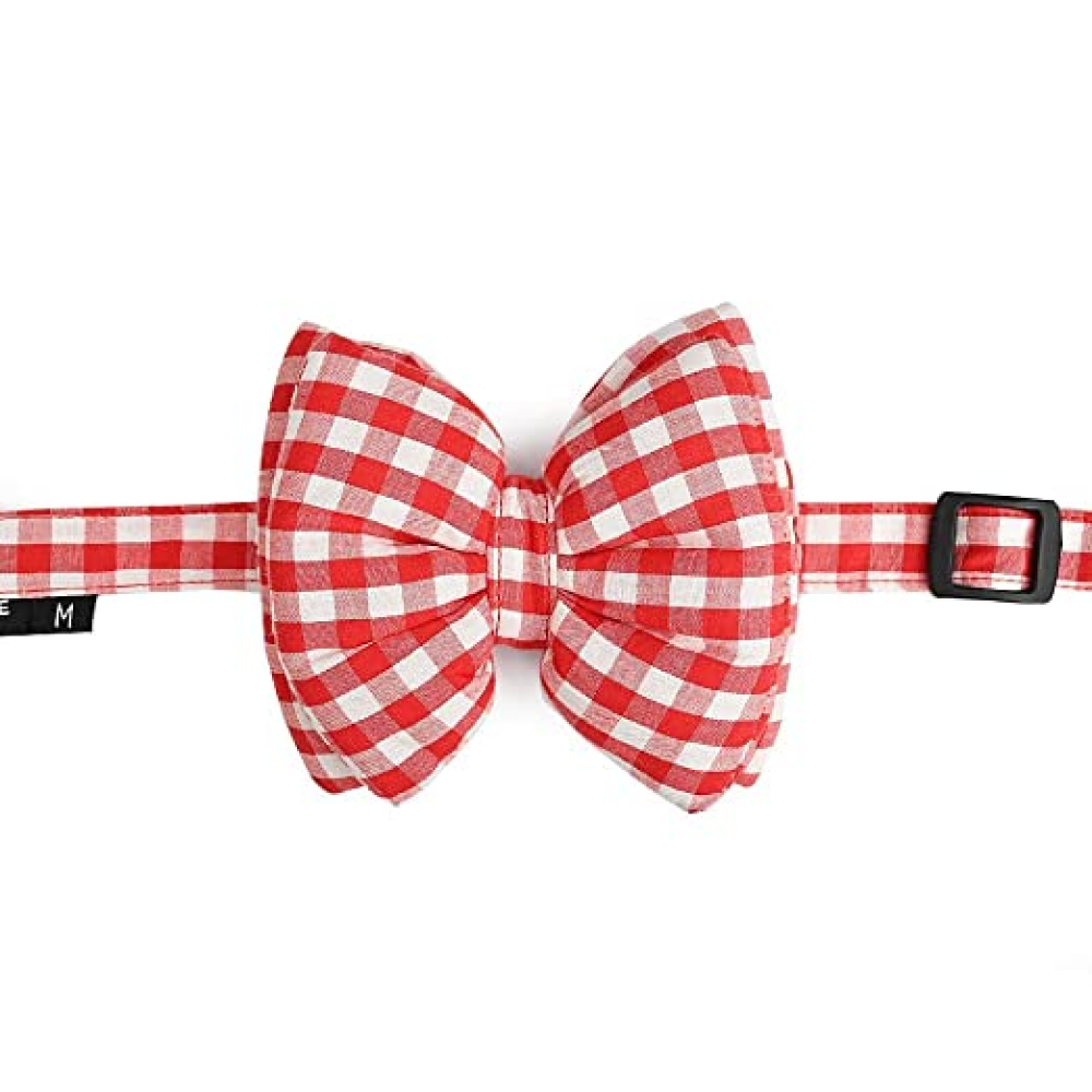 Mutt of Course Checkmate Red Bow Tie For Dogs