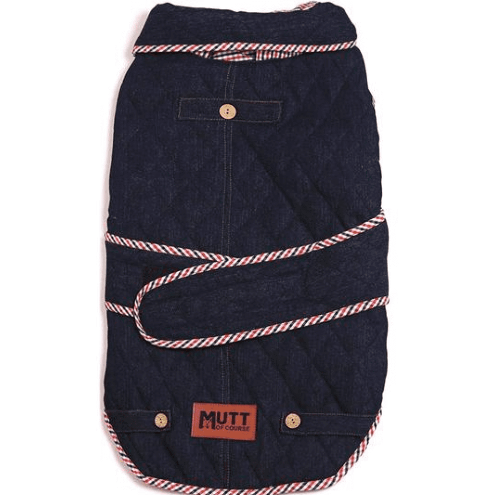 Mutt of Course Dark Denim Jacket For Dogs