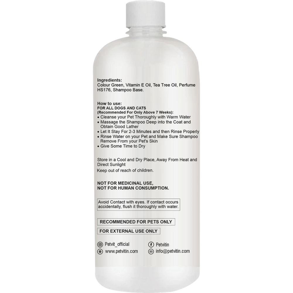 Petvit Anti-Tick - Flea - Larvae - Lice - Mosquito Shampoo for Pets