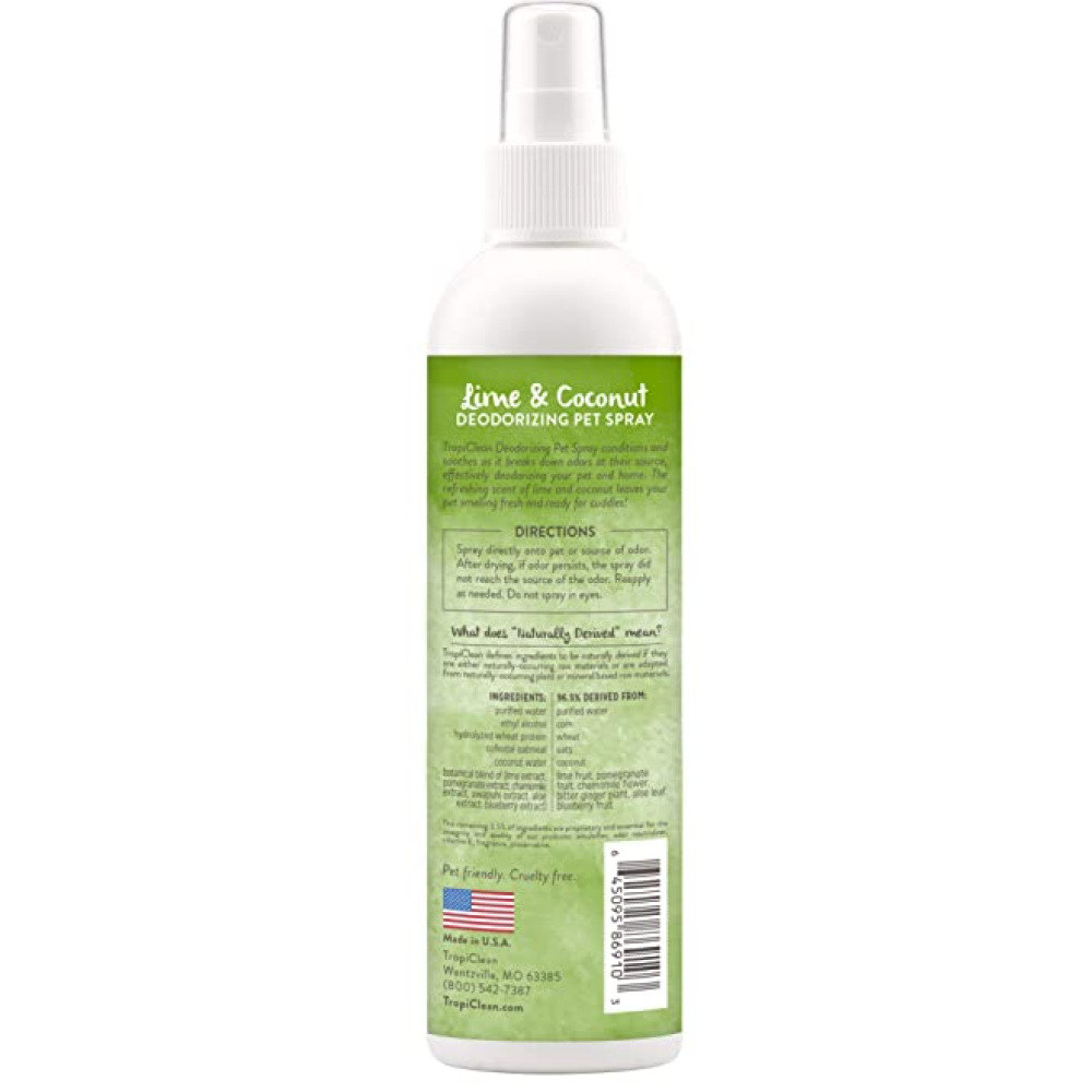 Tropiclean Lime & Coconut Deodorizing Pet Spray for Pets