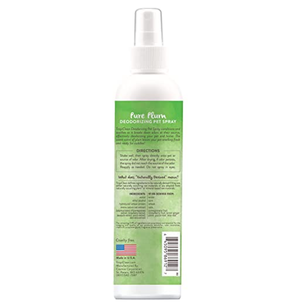 Tropiclean Pure Plum Deodorizing Pet Spray for Pets