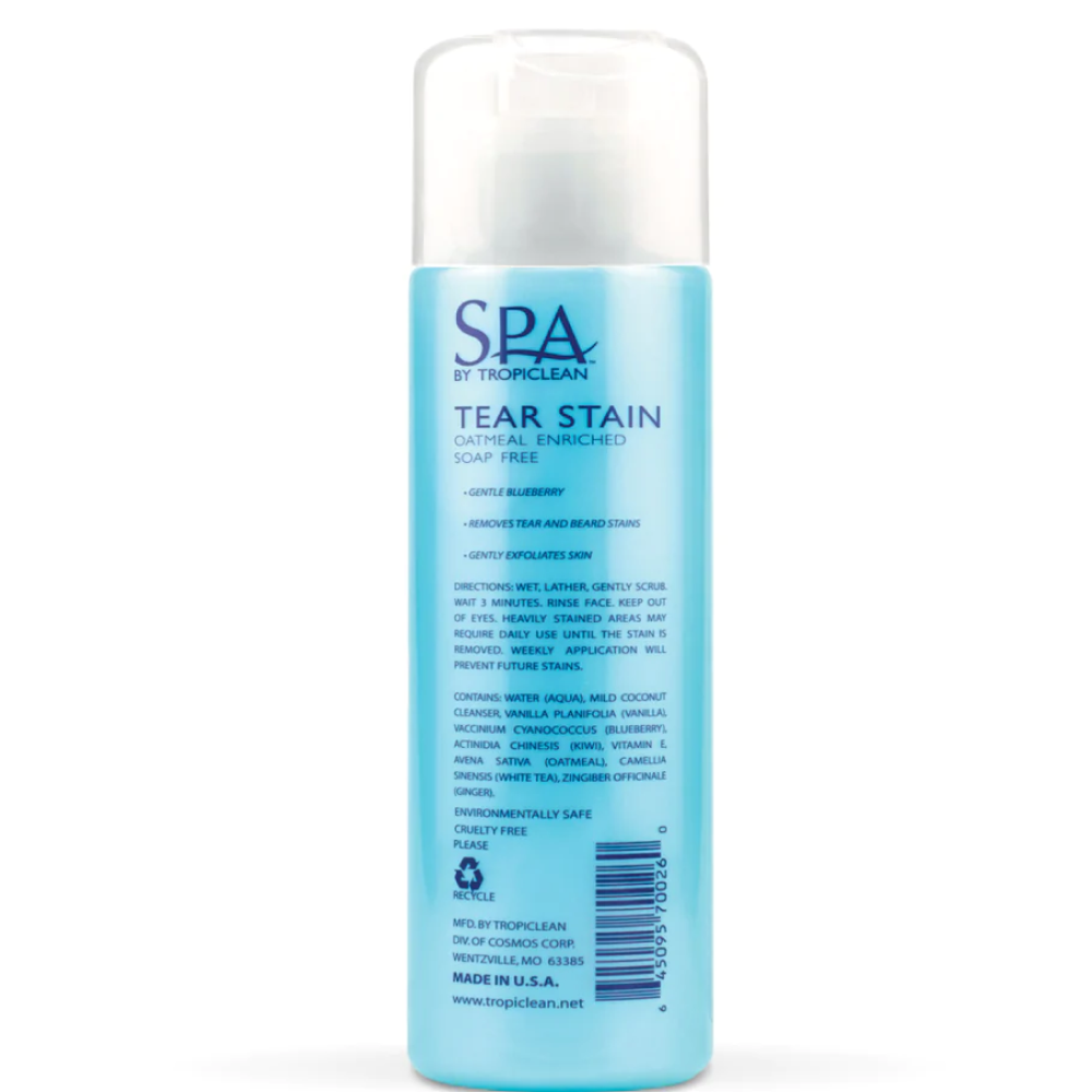 Tropiclean SPA Tear Stain Facial Cleanser for Pets