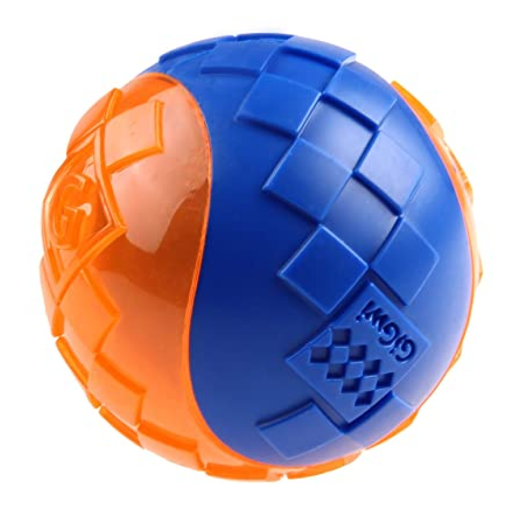 GiGwi Ball Squeaker Toy for Dogs (Blue/Orange)