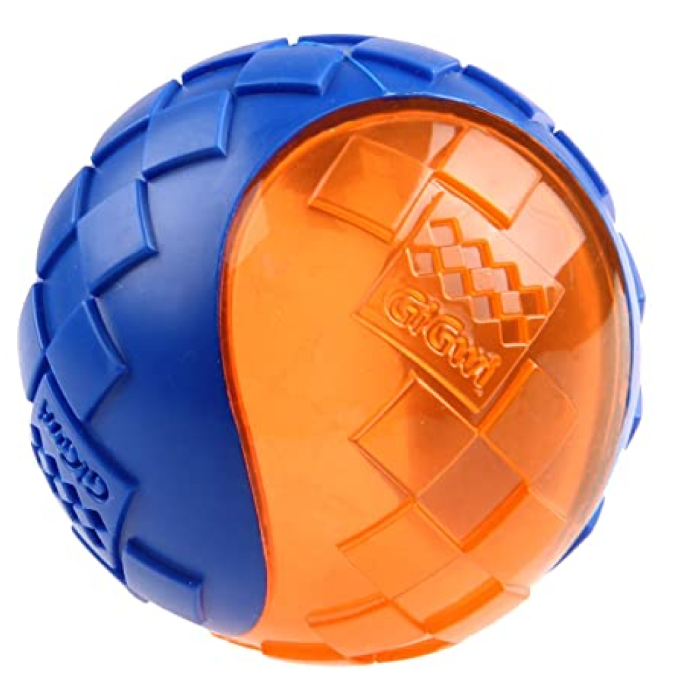 GiGwi Ball Squeaker Toy for Dogs (Blue/Orange)
