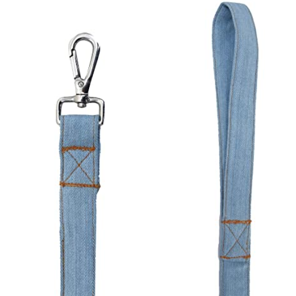 Mutt of Course Denim Leash for Dogs (Light Blue)
