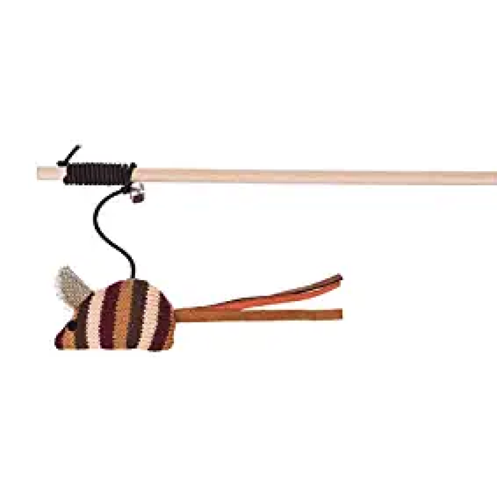 Trixie Playing Rod with Plush Mouse Toy for Cats (Assorted)