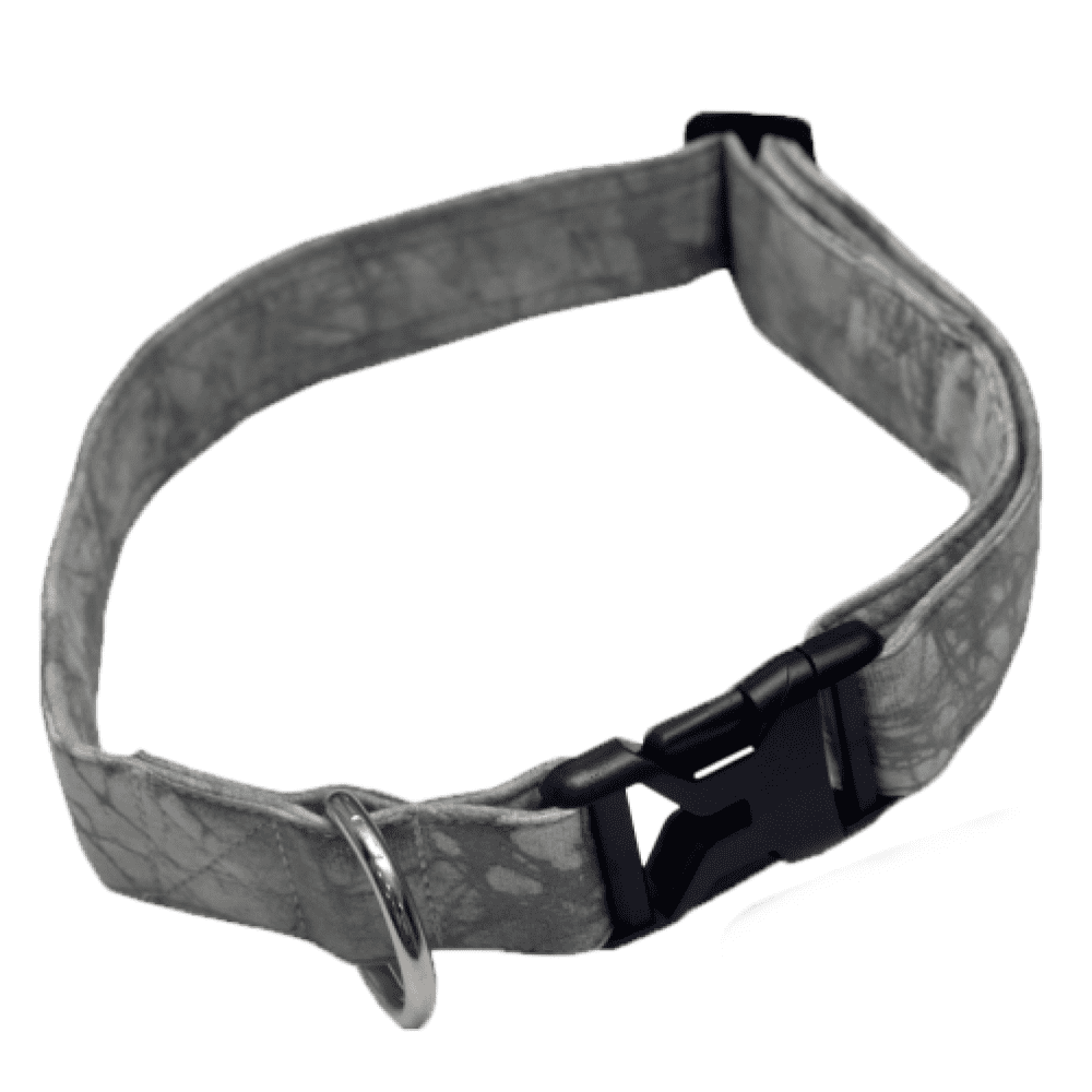 Pet And Parents (Namaste Pets) Grey Tie Dye Upcycled Collar for Dogs