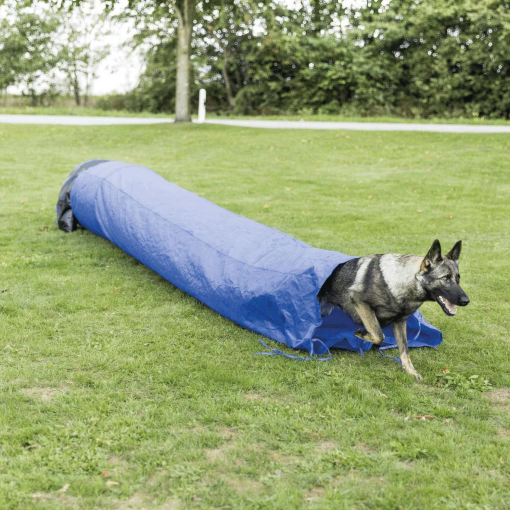 Trixie Dog Agility Sack Tunnel for Dogs (Blue)
