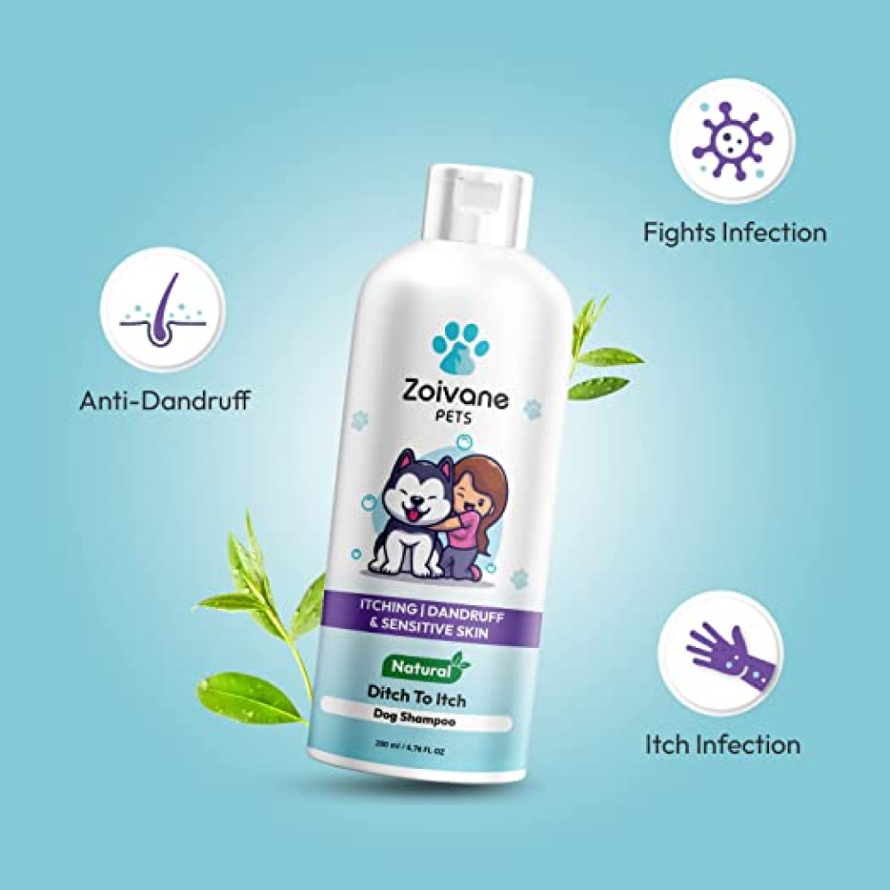 Zoivane Ditch No Itch Shampoo for Dogs (Tea Tree & Aloe)