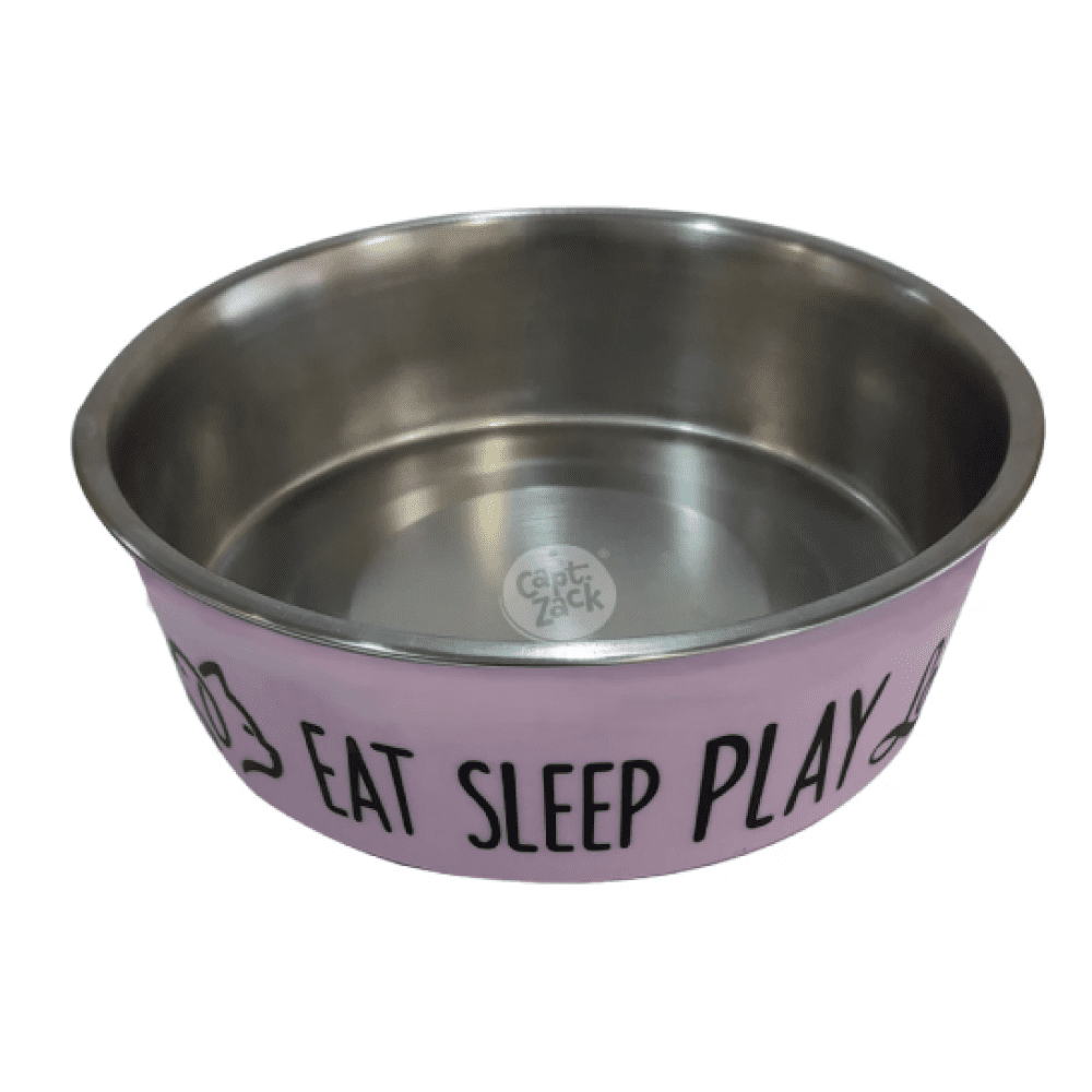 Captain Zack Bol-Baby-Bowl Eat Sleep Play for Dogs (Pink)