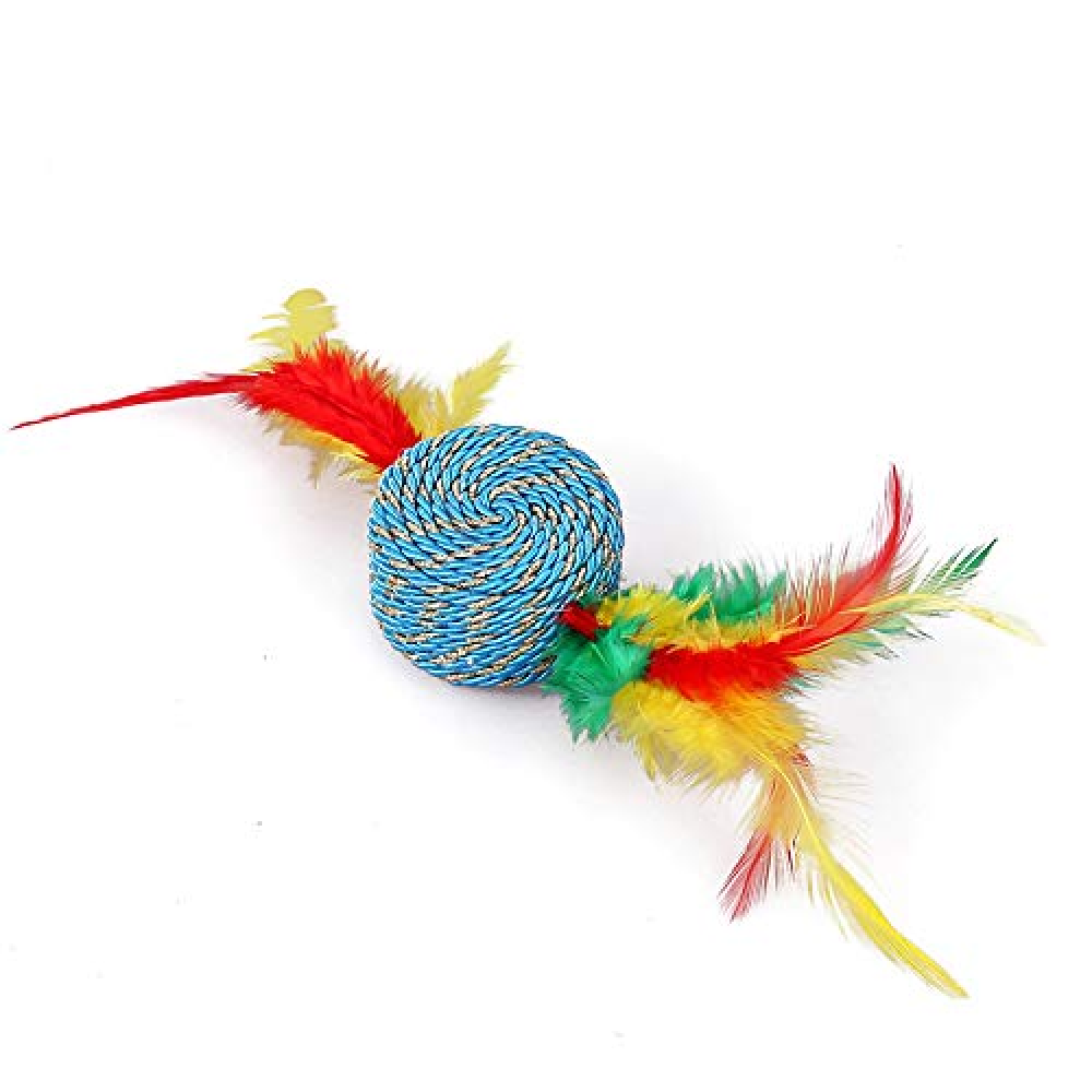 Emily Pets Turkey Hair Color Badminton Catnip Bell Ball Toy for Cats