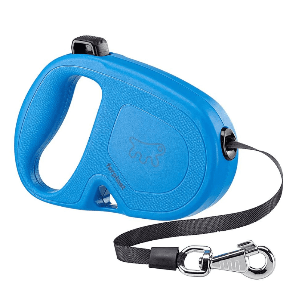 Ferplast Flippy Tech Regular Retractable Tape Leash for Pets (Blue)