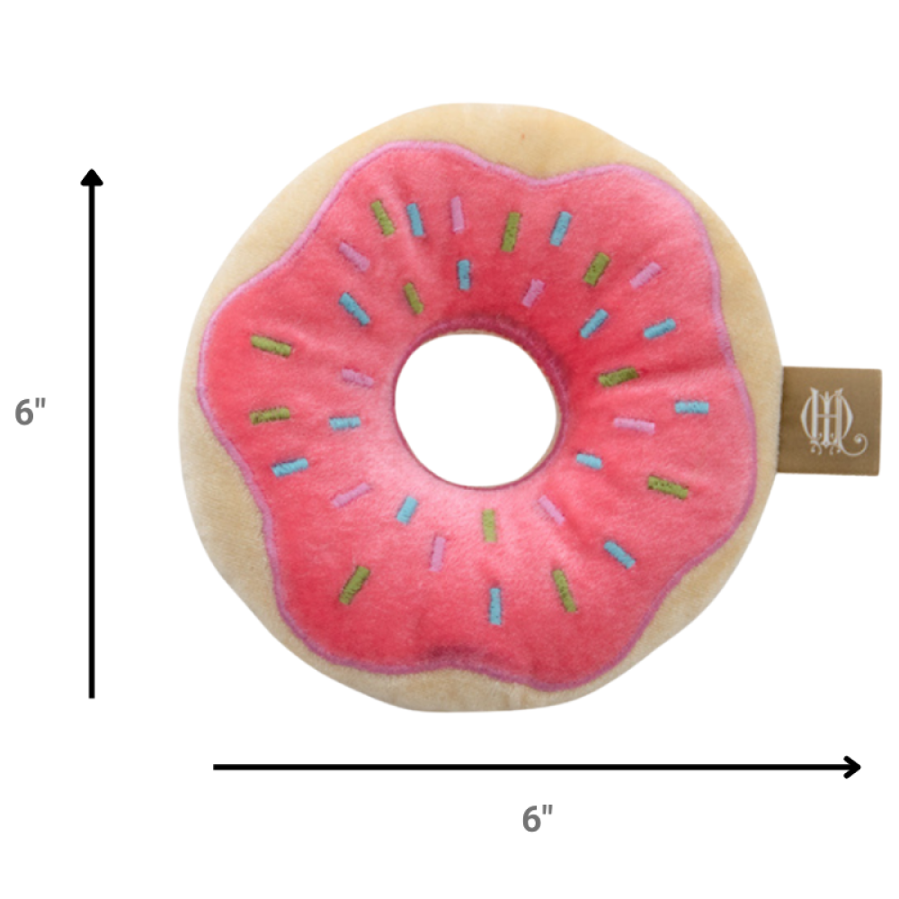 Jazz My Home Donut Toy for Dogs (Pink) (Hand-Made)