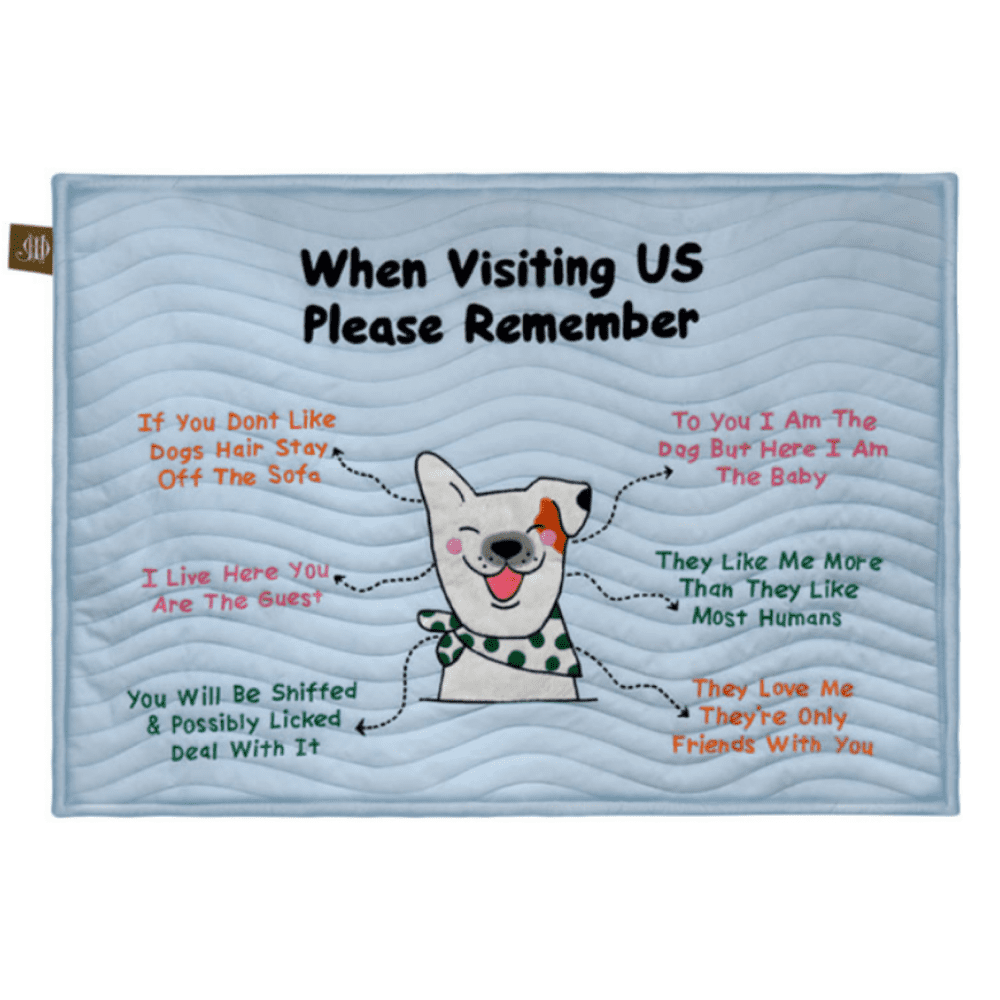 Jazz My Home My House My Rules Mat for Dogs (Hand-Made)