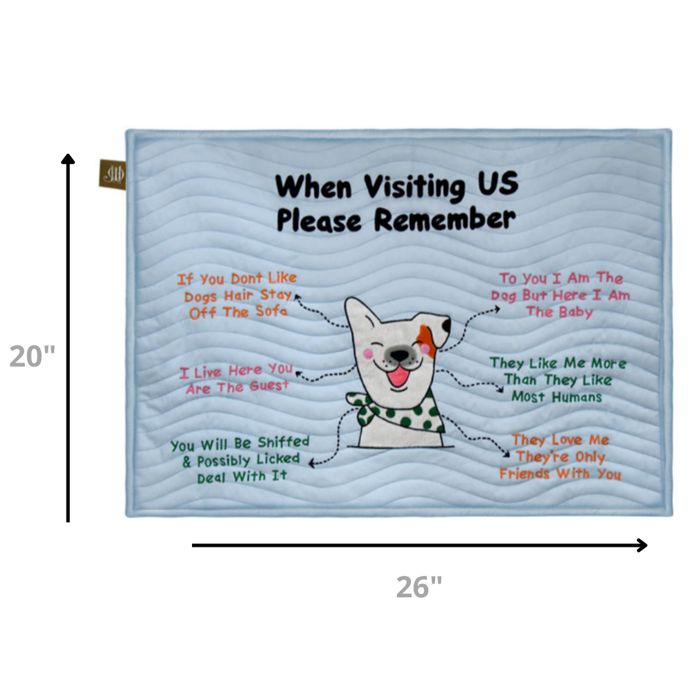 Jazz My Home My House My Rules Mat for Dogs (Hand-Made)
