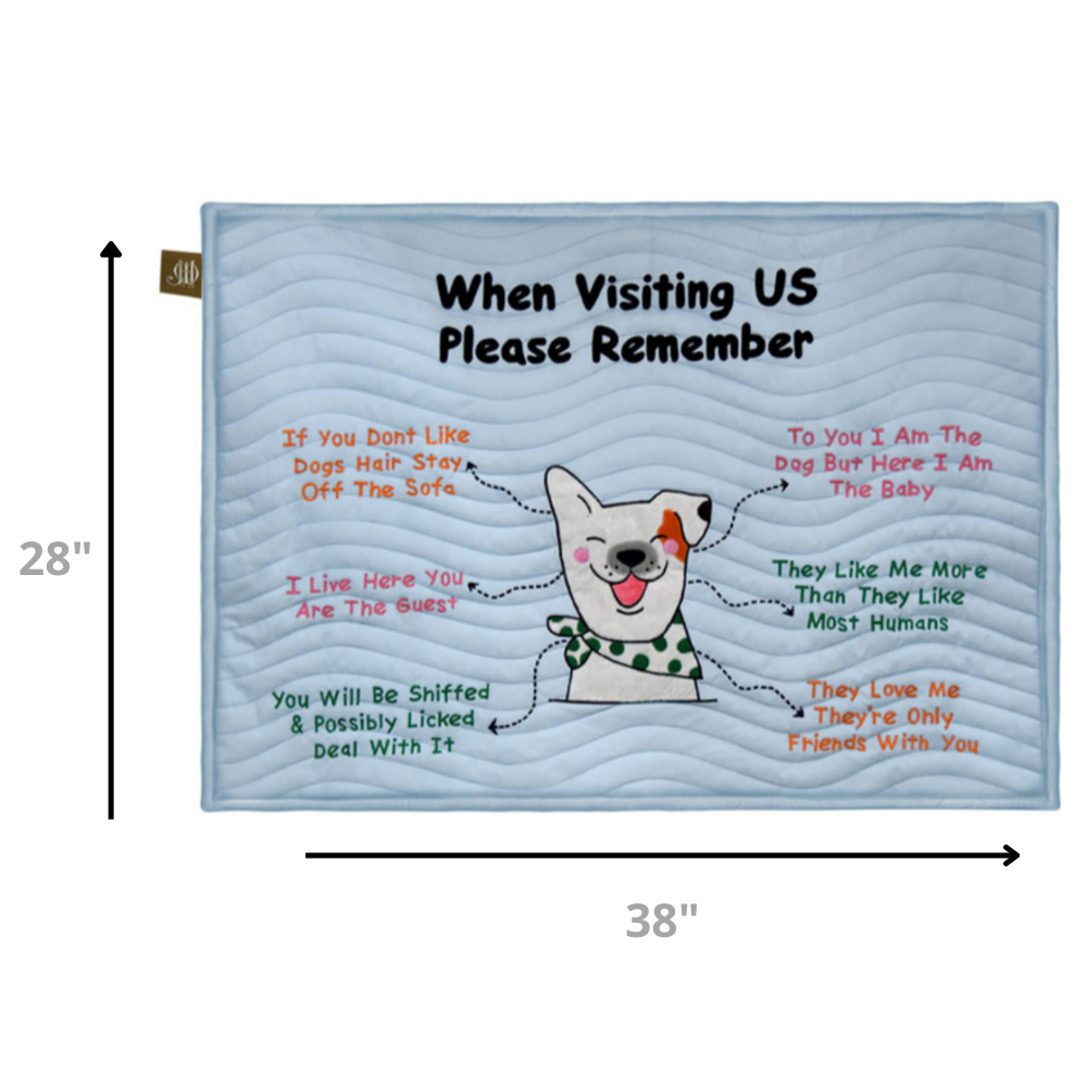 Jazz My Home My House My Rules Mat for Dogs (Hand-Made)