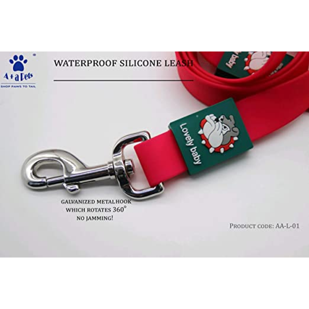 A Plus A Pets Waterproof Silicone Leash for Dogs (Pink)