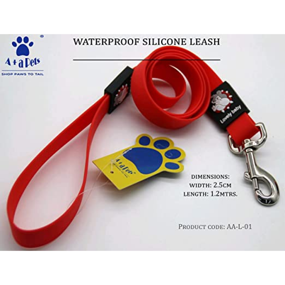 A Plus A Pets Waterproof Silicone Leash for Dogs (Pink)
