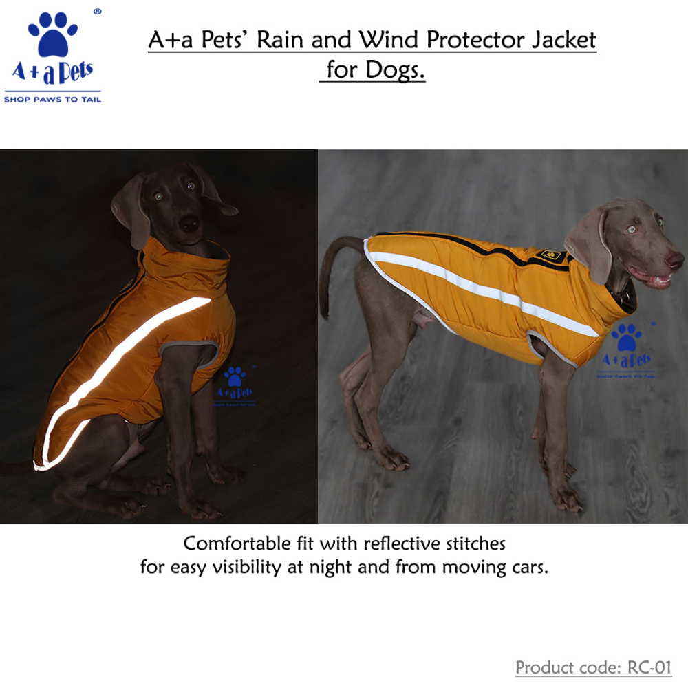 A Plus A Pets Luxurious Rain & Wind Protector Jacket For Dogs (Red)