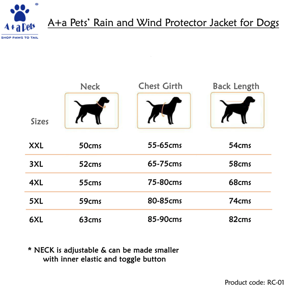 A Plus A Pets Luxurious Rain & Wind Protector Jacket For Dogs (Pink)