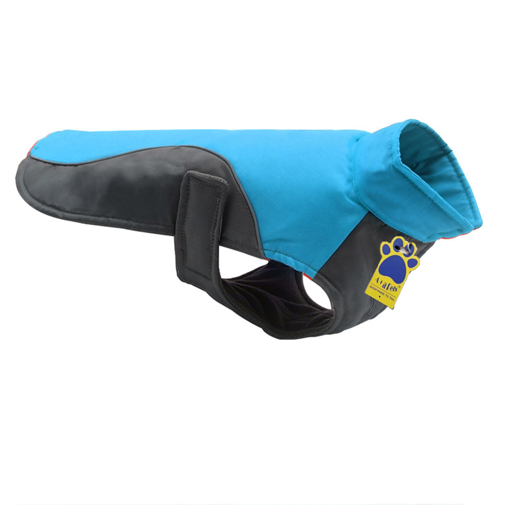 A Plus A Pets Free & Wild Warm Rainwear Wind Cheater Jacket For Pets (Blue)