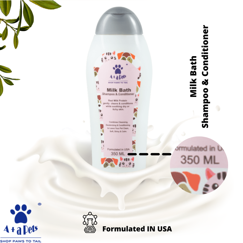 A Plus A Pets Milk Bath Shampoo and Conditioner for Pets