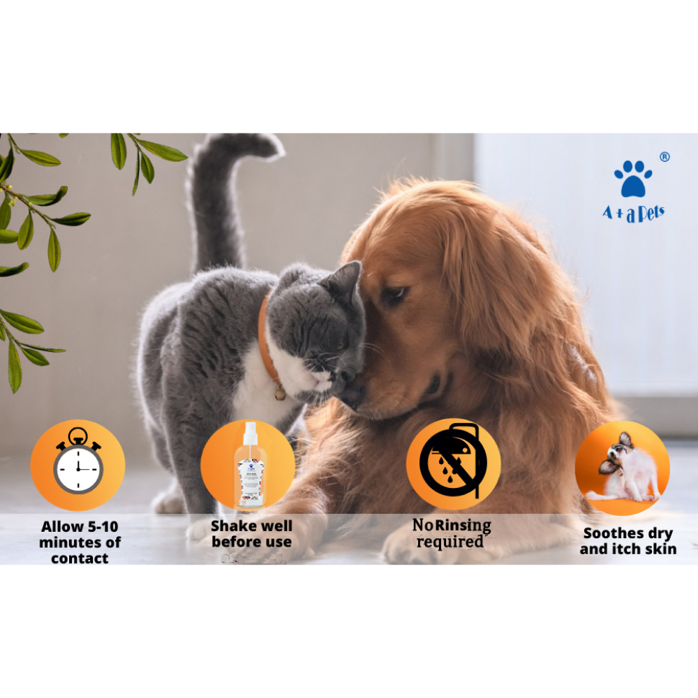 A Plus A Pets Milk Bath Water Less Shampoo for Pets (Dry Shampoo)