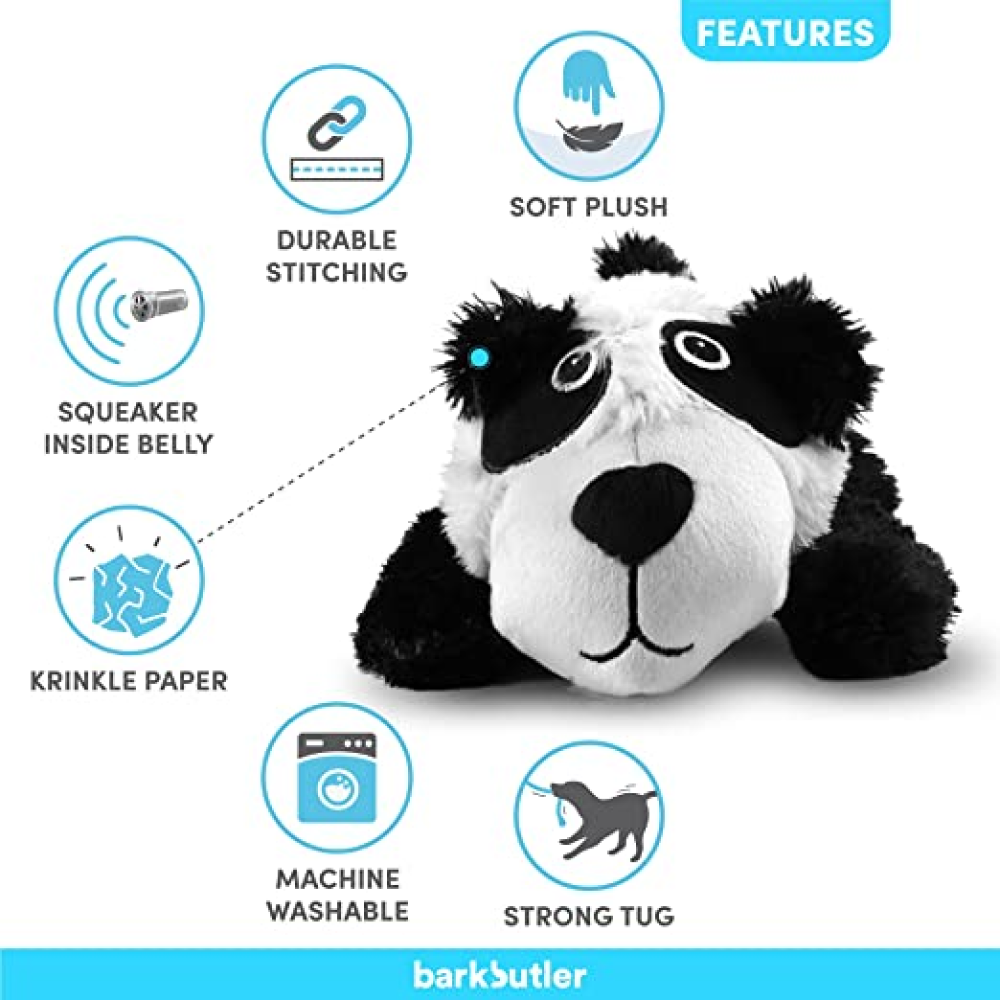 Barkbutler Pandu the Panda Plush Toy for Dogs