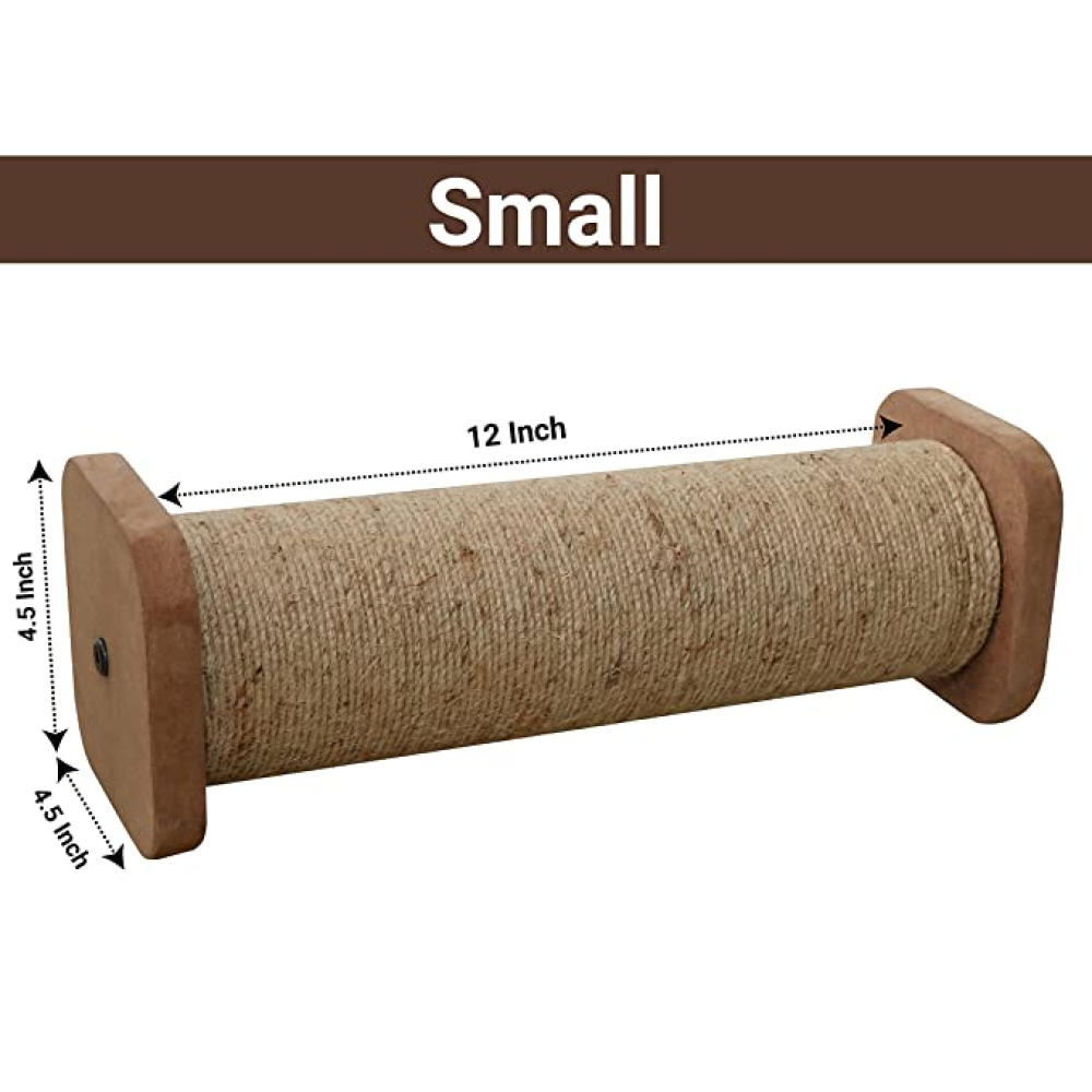Hiputee Horizontal Single Sisal Rope Scratching, Playing Pole for Kittens and Cats (Grey)